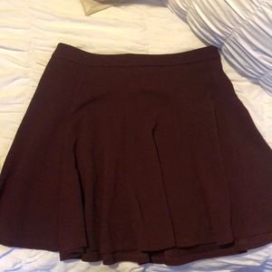 Burgundy skater skirt